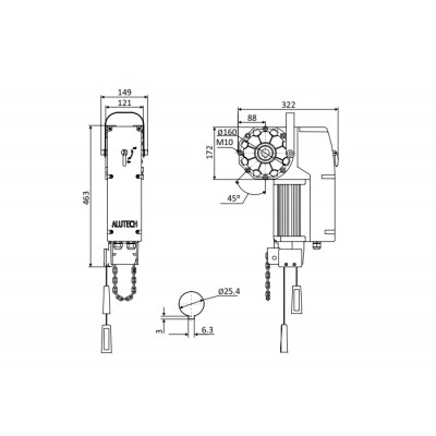 Alutech TR-10024-400KIT комплект привода для промышленных секционных ворот Alutech TR-10024-400KIT комплект привода для промышленных секционных ворот