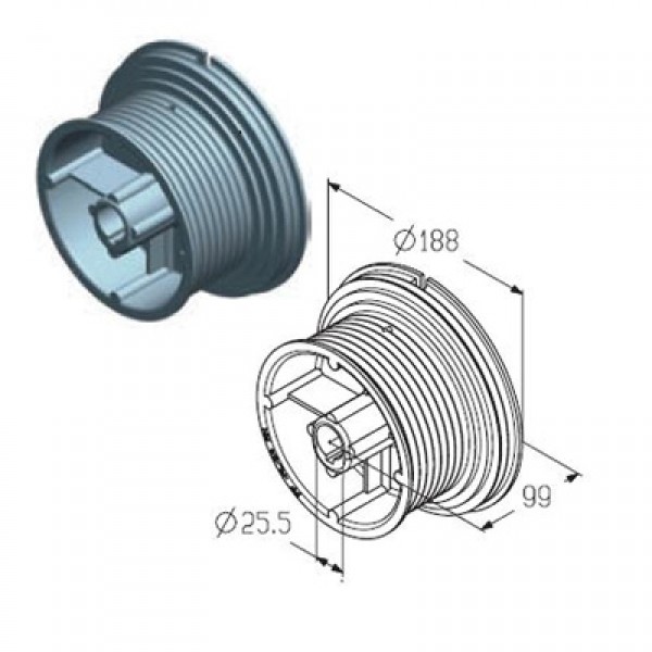 Alutech CD054H барабан