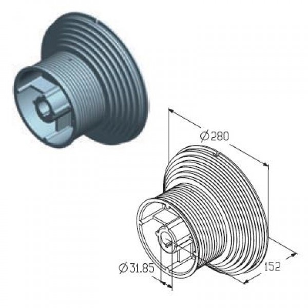 Alutech CD164H-5/4 барабан
