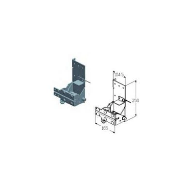 Alutech RBI-40.120DL кронштейн роликовый нижний левый Alutech RBI-40.120DL кронштейн роликовый нижний левый