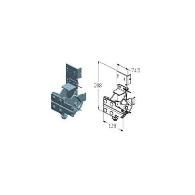 Alutech RBI-40.120R кронштейн роликовый нижний правый Alutech RBI-40.120R кронштейн роликовый нижний правый