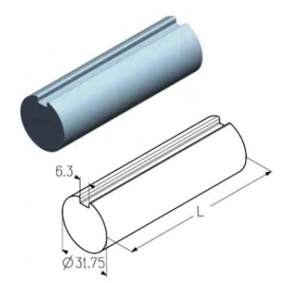 Alutech TSS-5/4-6000 вал полнотелый 6000 мм. Alutech TSS-5/4-6000 вал полнотелый 6000 мм.