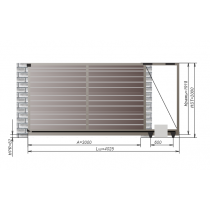 Откатные ворота Alutech 3000x2000 мм.