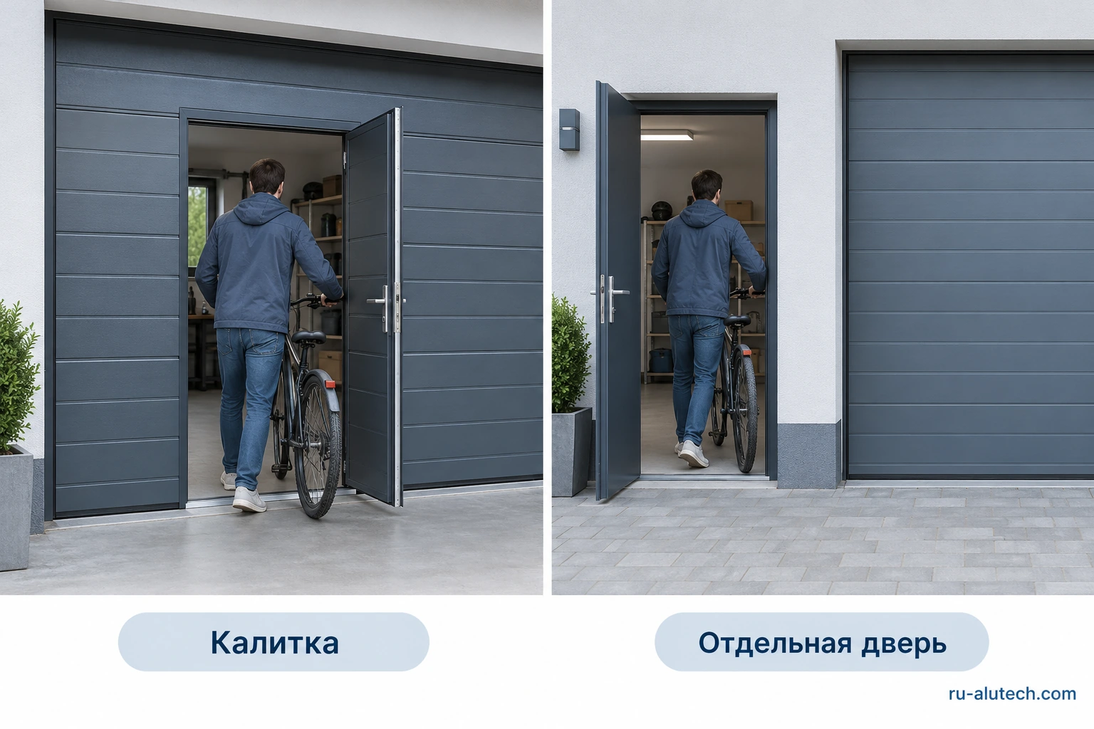 Пешеходный вход проверяют с повседневными вещами: велосипед, тележка и высота порога могут изменить выбор.